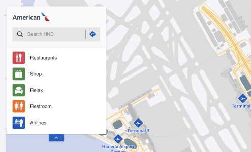 Interactive airport map for HND