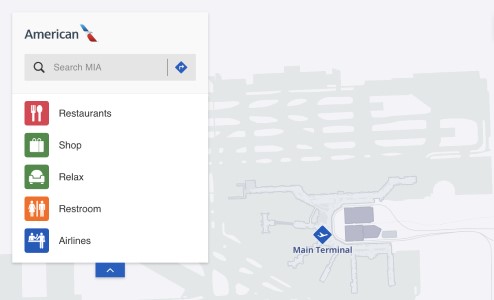 Interactive airport map for MIA